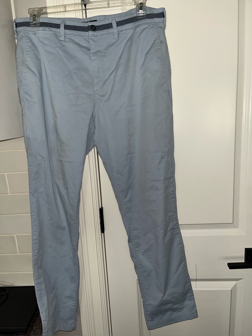 Express Men's Light Blue Slim Chino Pants Stretch 365 Comfort 36 x 32